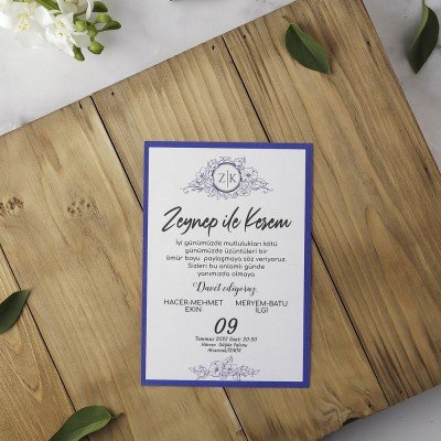 Düğün - Nişan Davetiyesi Eko Polen 40154